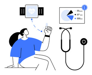 wearable health monitoring for data-driven vector image