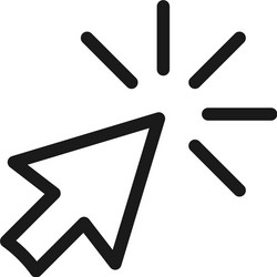 click icon cursor symbol modern simple flat vector image