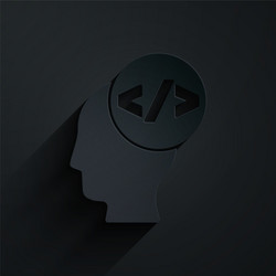 paper cut web design and front end development vector image