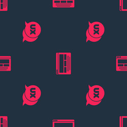set ui or ux design and on seamless pattern vector image