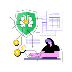 ai-powered fraud detection abstract concept vector image