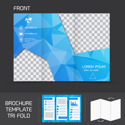 Brochure template tri fold Royalty Free Vector Image