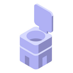 open recycle bin isometric icon representing waste vector image