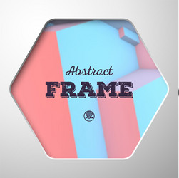 Abstract frame with rose quartz and serenity cubes vector