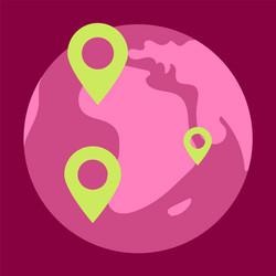 geo location targeting with gps positioning vector image