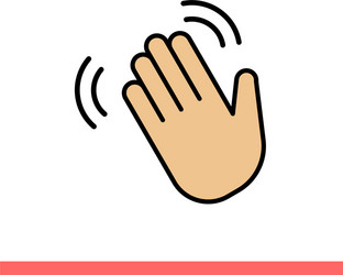 hand wave icon for web or mobile app vector image