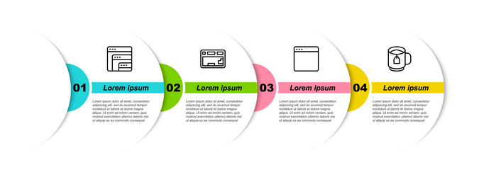 set line software keyboard browser window vector