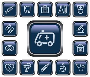 medical buttons vector