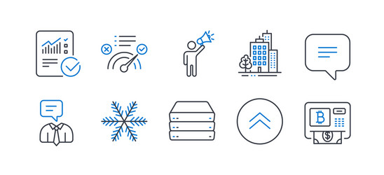 Set business icons such as swipe up checked vector