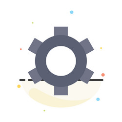 basic gear setting ui abstract flat color icon vector image