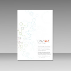 brochure cover with abstract connect patterns vector image
