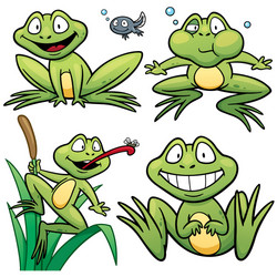 Cheerful Frog Set Vector Image