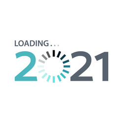 Happy New Year 2021 Loading Animation vector image