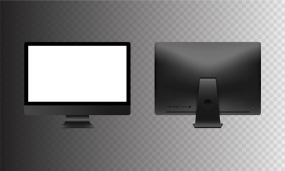 Realistic Computer Monitor Set vector image