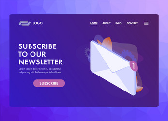 subscribe to our newsletter ui ux vector image