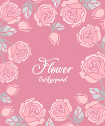 Background with pink roses Royalty Free Vector Image