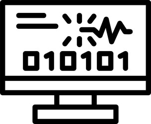 byte spark linear style icon design vector image