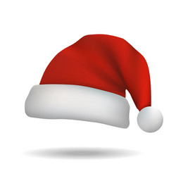 Christmas santa claus hat isolated vector