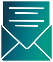 envelope open message correspondence gradient vector image