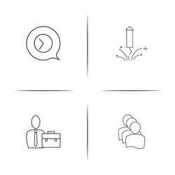 internet of things simple linear icons set vector image