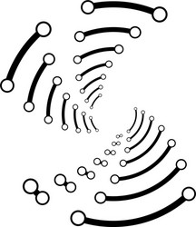 plexus wire-frame radial circles with nodes vector image
