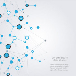 abstract with circle network connect vector image