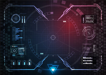 blue pink several interface option technology data vector image