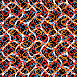 chaos of multicolored computer cables and wires vector image