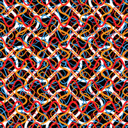 chaos of multicolored computer cables and wires vector