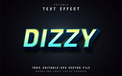 dizzy text gradient style effect vector image