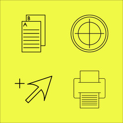 essential linear icon set vector image