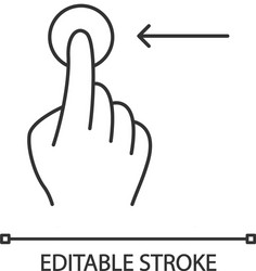 horizontal scroll gesture linear icon vector image