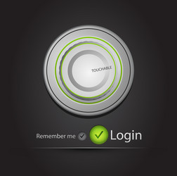 login page with tune button vector image