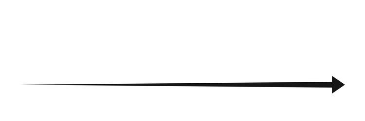 Long horizontal straight arrow with motion effect Vector Image