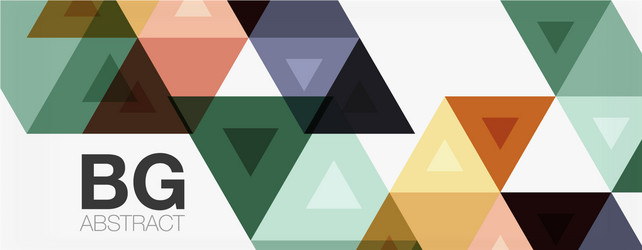 mosaic triangle pattern abstract background vector image
