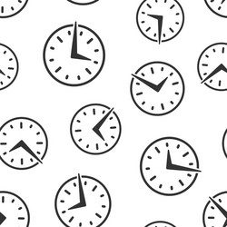 real time icon seamless pattern background clock vector image