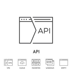 set minimal browser developing app and coding vector image
