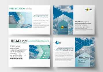 set of business templates for presentation slides vector