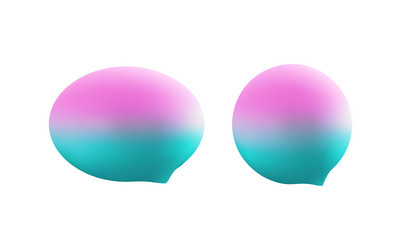 set of empty colored text bubbles in various vector image