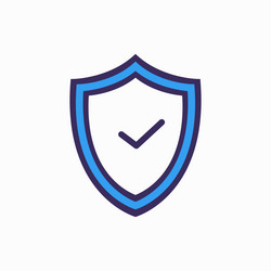 shield secure single isolated icon with filled vector image