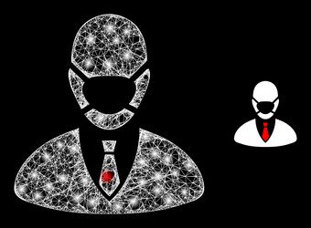 shiny web manager mask with colorful lightspots vector image