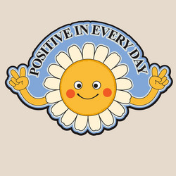 smiling retro character vector image