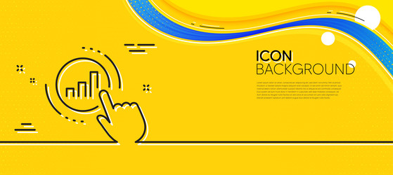 statistics line icon column graph chart sign vector image