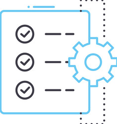Workflow Line Icon - Process Symbol vector image