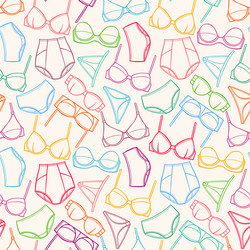 Background with female underwear - 2 vector