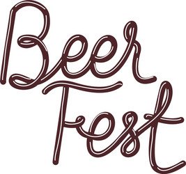 beer fest text design vector