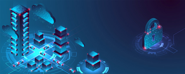 Big Data Cloud Processing vector image