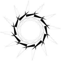 circular geometric element rotating shapes forms vector image
