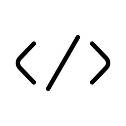coding icon vector image