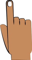 hand with index finger up icon image vector image